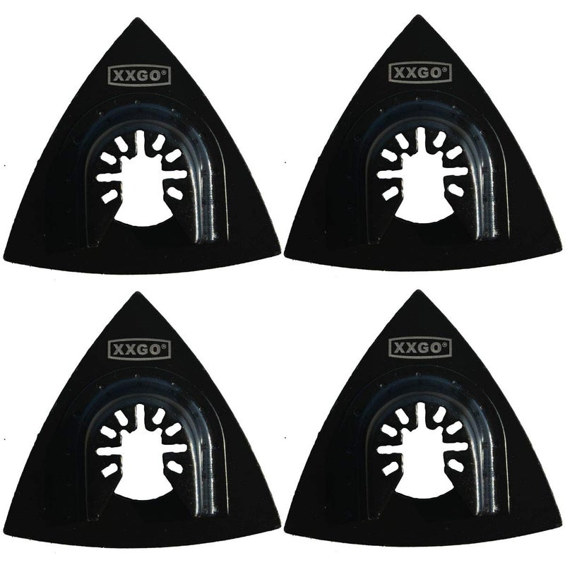 XXGO 4 Pcs 3.5 Inch 90mm Triangular Hook & Loop Oscillating Multi Tool Sanding Pads No.XG9004 - Image 1